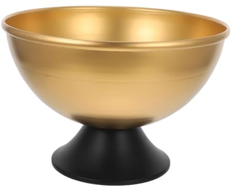ibasenice Maceta De Phalaenopsis De Pedestal De Hierro Maceta para Plantas Suculentas Adorno De Escritorio para Jardín Decoración De Bodas Fiestas De Mesa Dorado Cuenco Jarrón Metalico
