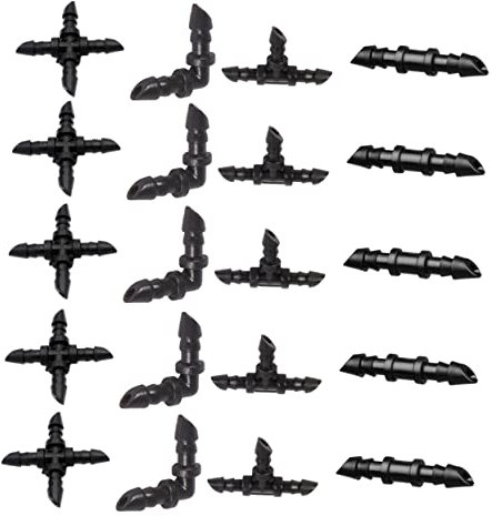 Toyvian 20pezzi Connettore Per Irrigazione Connettore Gomito Resistente Facile Da Installare Per Flessibili Microtubi Goccia