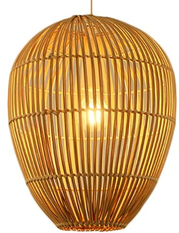 HKOLIMB Lanterne en Osier tressé de 11,8 Pouces Lampe de Cuisine créative en Forme de Panier Lampe décorative Japonaise Salon de thé, Tatami, comptoir de Bar, Salle privée