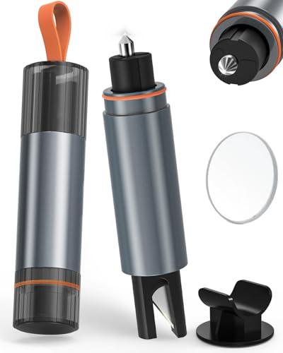 HOAMZ 2 in 1 Gurtschneider Notfallhammer, Notfallhammer Auto mit Gurtschneider，Nothammer mit Testglas zum Üben, Notfallhammer Auto mit Gurtschneider für Auto und Busse, Emergency Cartool (2 Stück)