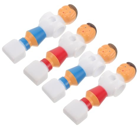 HONITANO 4 Stück Teiliges Tischfußball Figuren aus Robustem PVC Lebendige Fußballspieler Skulpturen Kompatibel mit Standard Fußballtischstangen als Ersatz für Tischkicker Zubehör Rot Blau