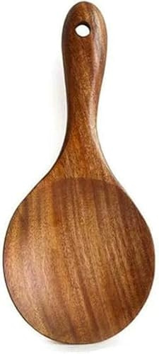 Natural Wooden Rice Spoon Non-Stick Rice Paddle Rice Scooper Rice Serving Spoon Rice Spatula for Rice Potato Salads,Wooden Serving Spoons 7 inch Serving Utensils for Kitchen and Dining