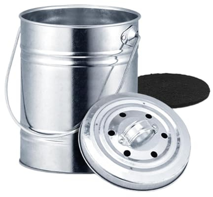 Folpus Contenedor de compostaje para Interiores, Cubo de Basura, Inodoro, Sellado, práctico, Tanque de fermentación para Patio, Exterior e Interior.