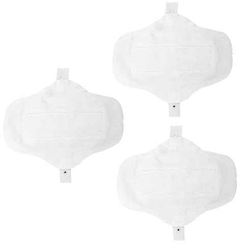 Toalla Sanitaria Reutilizable de Algodón, 3 Piezas, 18 Cm | Blanco, Lavable y Segura, Botón Oculto, Compresas Reutilizables para Ropa