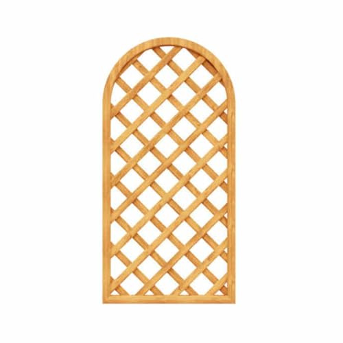 Panneau de clôture en bois décoratif pour extérieur/intérieur - Cadre de support pour plantes, terrasse, pelouse, jardin, cour (jaune, 60 x 120 cm)