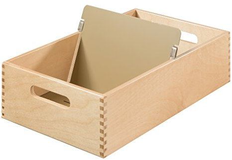 HAN Holz-Karteirog für 1500 DIN A5 quer Karteikarten inkl. 1 Metallblattstütze, mit Beschriftungsfeld und Metallboden, FSC zertifiziertes Holz, hochwertige premium Qualität, 1005-0, Naturholz