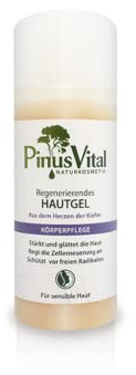 PinusVital Regenerierendes Hautgel mit Vitamin E & Jojobaöl 150 ml | Für trockene und rissige Haut, mit Kiefernkernholz-Extrakt, Vitamin E, Jojobaöl und Aprikosenkernöl
