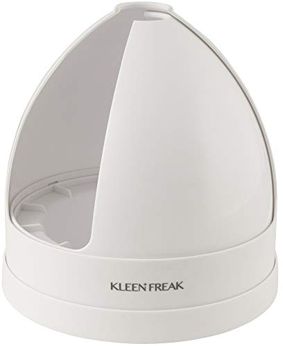 KLEEN FREAK 3019900 Germ Guard-White Antibacterial Universal Twister Plunger Holder Tray | Toilet Plunger Holder, Plunger with Cover, Antibacterial Surface, Bathroom Plunger Storage, Twister Caddy Helps Contain Drips