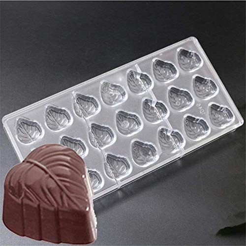 Moule à chocolat en polycarbonate rigide en forme de feuille, moule à bonbons, fondant, moule à chocolat, moule à glaçons, plaque de cuisson pour pâtisserie, tarte sucrée, gelée