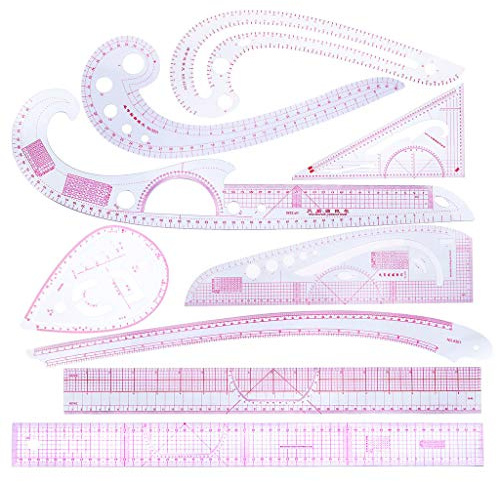 LANDUM Sewing Rulers Set, 9pc per Cucire Misura Righello per Curva Francese Sartoria su Misura Modello di Disegno Set di Strumenti Artigianali