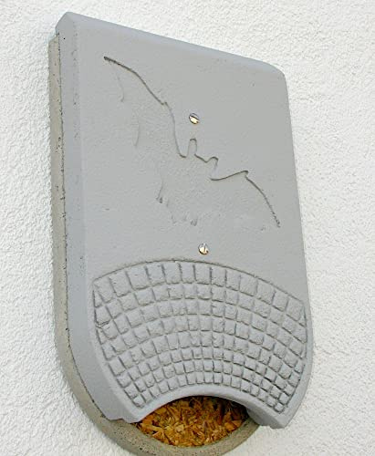 Schwegler Naturschutzprodukt Nistkasten Nisthöhle Kasten Höhle Nisthilfe Fledermaus-Fassadenquartier Typ 1FQ aus Holzbeton Höhe 60 cm