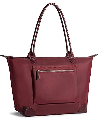 DORIS&JACKY Designer Tote Bag for Women Large Lightweight Leather Nylon Work Shoulder Bag and Foldable Travel Purse