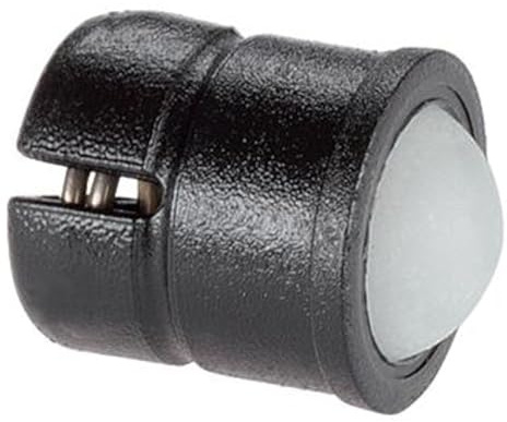 HALDER 22080.0806 Pack of 10 Spring Pressure Pieces Smooth Design with Collar and Ball Self-Clamping/Sleeve and Ball Made of Thermoplastic | D1=6 mm | 22080.0806