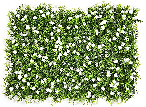Privacy Garden Fence Decorative Ivy Fencing Panel Strong Light Protected Greenery Wall Backdrop for Outdoor Garden Fence Decor Plant Hedge Privacy Fence with Flowers EIIDJFF