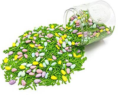 Happy Sprinkles EGG HUNT -Oster Streusel Deko Torten Cupcakes etc. -90g | Österlicher Streuselmix mit Schokolade, für Torten, Cupcakes & Kekse, perfekt für Osterbrunch & Ostergebäck