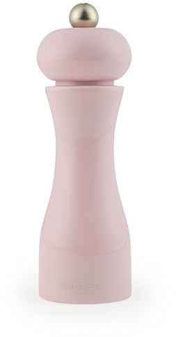Salter Retro 18.5 cm Seasoning Mill – Manual Salt Grinder or Pepper Mill, Pink Acrylic Body, Ceramic Grind Mechanism, Adjustable Coarseness, Spices, Home, Kitchen, Vintage Design