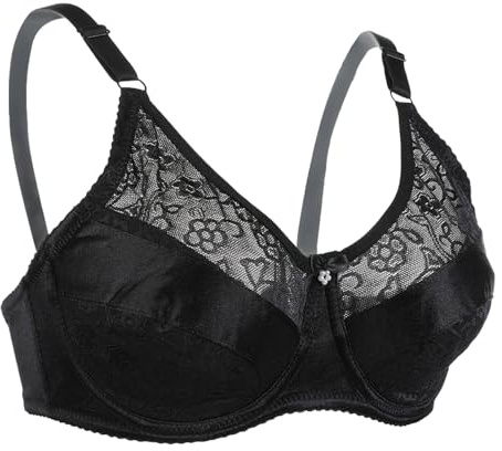 IVITA Mastektomie BH Silikon Brüste Formen Tasche Spitze BH für Mastektomie Prothese (Black, 38)