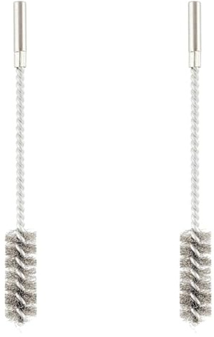 kwb Runddraht-Bürste / Zylinderbürste fein, gewellt, Stahldraht, Ø 20 mm für Metall und Stein, Drahtbürste für Bohr-Maschine inkl. 8 mm Rundschaft, Rohrbürste f. Kessel / Heizung (Packung mit 2)