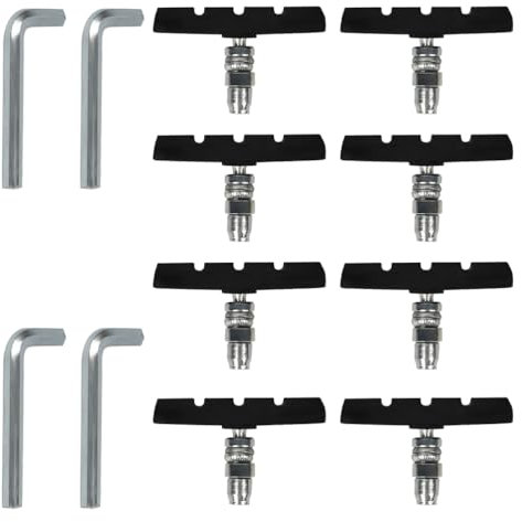OctBird 8 Pairs V Bike Brake Pads with 4 Pcs L-Shaped Hexagon Tool,Road Bike Brake Pads V Bicycle Brake Blocks Set 70 mm for Mountain,Road Bike