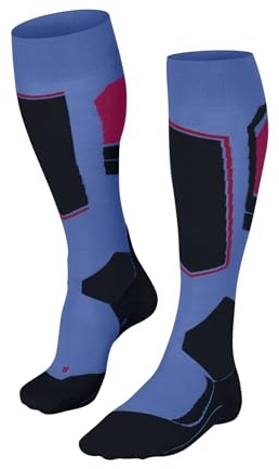 FALKE SK4 Advanced W Kh lana filo funzionale caldi sottili 1 paio, Calzini da sci Donna, Blu Morning Sky 6546, 37-38