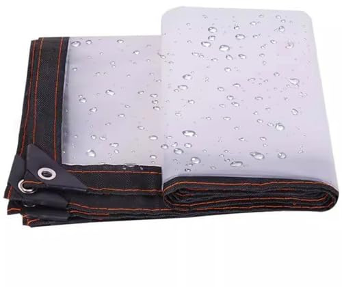 SDFGHJKB Lona Transparente Impermeable 5x6m, Lona Transparente Exterior, Lona Transparente con Ojales, Resistente a Desgarros y Duraderos, Prueba de Lluvia a Prueba de Polvo