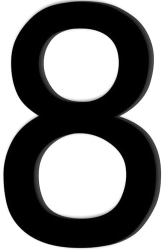 1 Pièces Autocollant Chiffre Numéro 8 Noir,Numéro de Maison autocollant,Numéro de Porte Autocollant en Acrylique,pour Bureaux,Boîte Aux Lettres,Porte,Garage(9.8 cm)