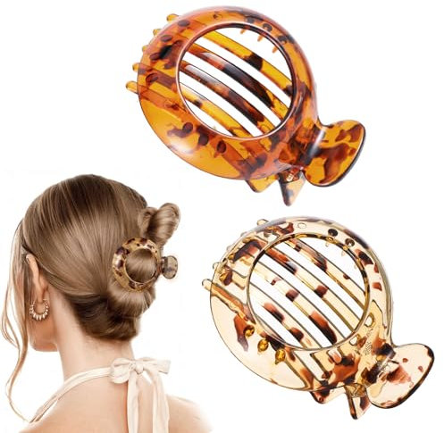 Lot de 2 petites pinces à cheveux plates antidérapantes pour cheveux fins, forte tenue résistante, barrettes à cheveux marron clair, accessoires de cheveux quotidiens pour femmes et filles