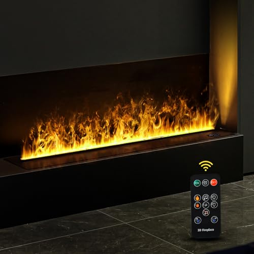 Mexhom Keine Heizung Wasserdampf-Kamin, Flamme elektrischer Kamin, 50cm