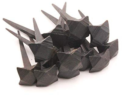 Juego de clavos de hierro negro de 3 pulgadas forjados a mano hechos a mano, 1 kg de cabeza de diamante rústico antiguo, juego de clavos decorativos de alta calidad