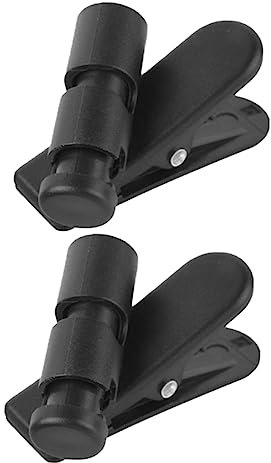 NUOBESTY 2piezas Clips Para Auriculares Negros Fijación Resistente Para Cables De Micrófono Organizador De Cable Para Deporte y Trabajo