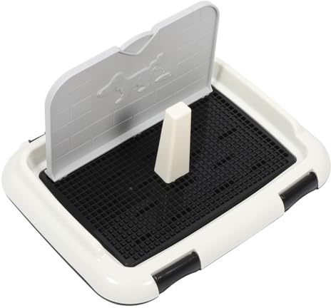 GRIRIW Pot à Litière Intérieur pour Chien Bac à Pipi Antidérapant pour Chiot Boîte De Toilette Plastique Grillagé pour Animal De Compagnie