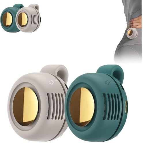 Small Clip Fan, Portable Silent Mini Bladeless Clip Fan,3 Speeds Clip-on Fans For Shirt, Mini Whirlwind Fans For Waist Clips (White+Green)