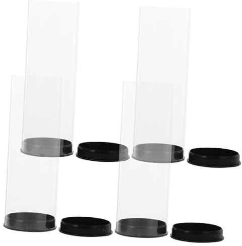 BATHVEVE 4Pcs Transparent Plastic Golf Ball Display Tube Case Reusable Holder for Golf Ball Storage and Collection