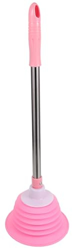 SEWACC Déboucheur Piston Multifonction en Plastique Nordique Rose Outil de Débouchage pour Évier et Toilette Accessoire de Salle de Bain Pratique pour Usage Domestique Bureau et