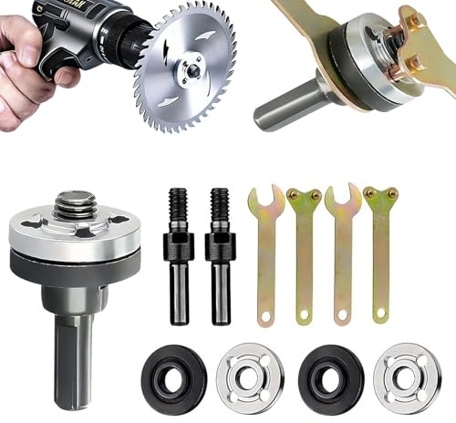 Sqxaldm 10 Pcs Adaptateur de Perceuse à Meuleuse d'Angle de 10-13 mm, Kit De Connexion for Meuleuse d'angle, Adaptateur De Conversion for Perceuse Électrique, pour Ponçage Meulage Polissage