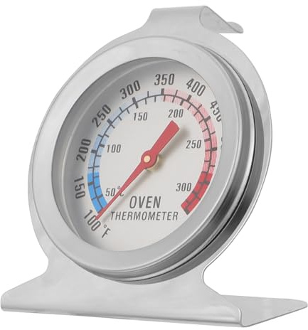 Beavorty Edelstahl Grillthermometer mit Großem Zifferblatt 50 300 °c Backofenthermometer für Küche und Grill Sofort Ablesbar Hitzebeständig mit Ständer für Präzise Temperaturmessung Beim