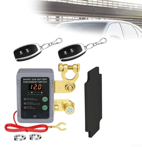Batterie-Trennschalter mit kabelloser Fernbedienung, 12 V, 240 A, Diebstahlschutz, energiesparende Batterietrennung für Motoren unter 4,0 l, passend für Auto, Wohnmobil, ATV, LKW, Camper, Boot (mit 2