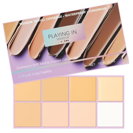 Palette Di 8 Tonalità Di Correttore In Crema Opaco Morbido, Palette Dis Correttori Per La Correzione Del Colore Con Applicatore, Crema Impermeabile A Copertura Totale, Ideale Per Casa E Viaggi