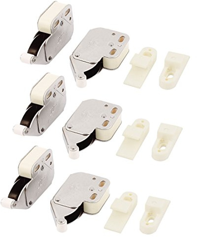 Sourcingmap Kitchen Cabinet Press Spring Open Door Catch Tip Touch Push Latch 6Pcs
