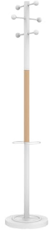 UNILUX Garderobenständer ACCESS, 175 cm, mit Schirmständer, weiß und buche