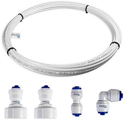 PureOne Flex-Set A1. 1/4 Zoll. 5-Teilig. Universal Anschluss-Set für Wasserzulaufleitungen 3/4 (IG) Adapter. Wasserfilter, Osmose, Spülmaschine, Side-by-Side Kühlschränke. 10 Meter
