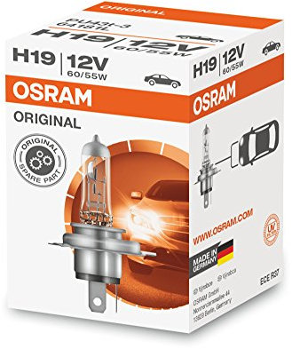 Osram 64181L Halogen-Scheinwerferlampe, H19, 12V PKW, Faltschachtel, Silber