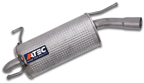 ATEC Germany 1x Endschalldämpfer | Kompatibel mit: OPEL CORSA C, CORSA C Kasten/Schrägheck, VAUXHALL CORSA Mk II, CORSAVAN Mk II Kasten/Schrägheck