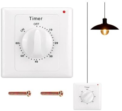 Nikou 30/60/120 Min High Power Pump Minuterie mécanique Minuterie Interrupteur de contrôle à rebours (AC 220V 10A)(120Min)