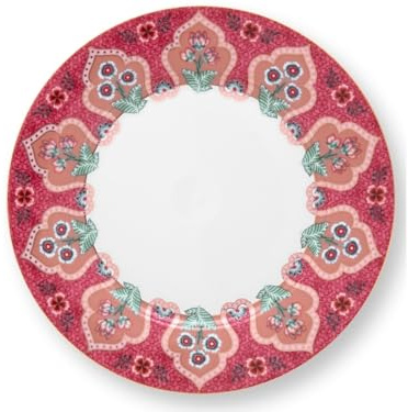 Pip Studio Flower Festival Frühstückst. Deco Dark pink 21 cm