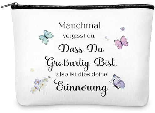 Weewooday Freundschaftsgeschenke für Beste Freundin Schminktasche Damen Klein Kosmetikbeutel Make Up Tasche mit Spruch Dankeschön Geschenke für Kollegen Abschiedsgeschenk Schüler Geburtstag
