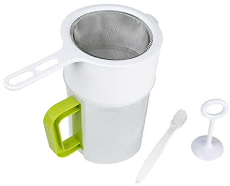 Cabilock 1 Juego Juego De Filtros De Leche De Soya Taza De Colador De Leche De Nuez Colador De Malla De Jugo Yogur Colador Cuchara Coladora Leche De Soja El Plastico