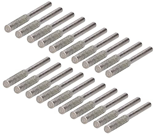 Eujgoov 20 st motorsågsslipare burr motorsåg vässare såg kedjeslip multistorlek fil motorsåg gravering vässare (silver)