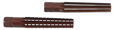 Konische Reibahle, Morsekegel-Reibahle, Kegel-Spannreibahle, 2 Stück, Grobe, Feine Morsekegel-Reibahle, Handreibahle aus Kohlenstoffstahl mit Geradem Schaft (MT4# Grobes