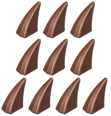 QUARKZMAN 10 Set Picchi Forma Artiglio Gatto 17 x 12 mm Rivetti Vite Corno Lavorazione Cuoio Perni Vite Metallo per Realizzazione Accessori Abbigliamento Fai-Da-Te Stile Punk, Bronzo Rosso